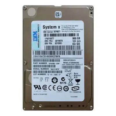 41Y8473 IBM 300GB 6Gb/s SAS 10000 2.5-inch 16MB Hard Drive