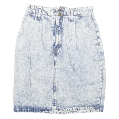 Womens Straight Skirt Blue Knee Length Denim M