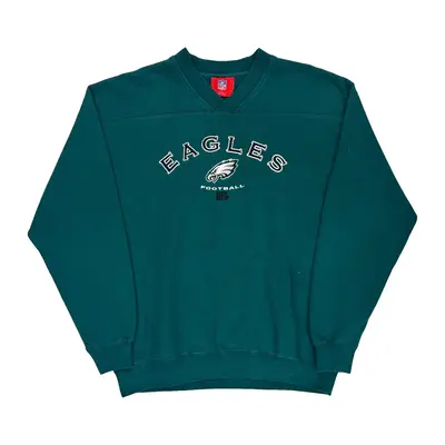 Philadelphia Eagles Nfl Sweatshirt - Large Blue Polyester Blend