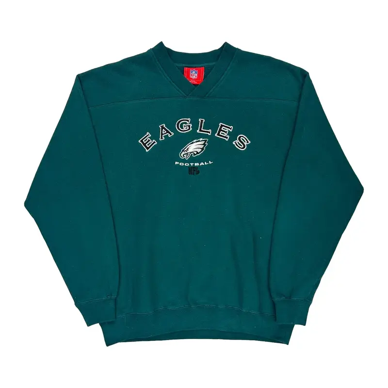 Philadelphia Eagles Nfl Sweatshirt - Large Blue Polyester Blend
