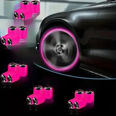 Luminous Valve Cap, 20pcs/set Glow in The Dark Car Tire Valve Stem Cap, Vacuum Tire Valves, Luminous Valve Cover for Automobi...
