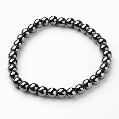 Synthetic Hematite Stretch Bracelets