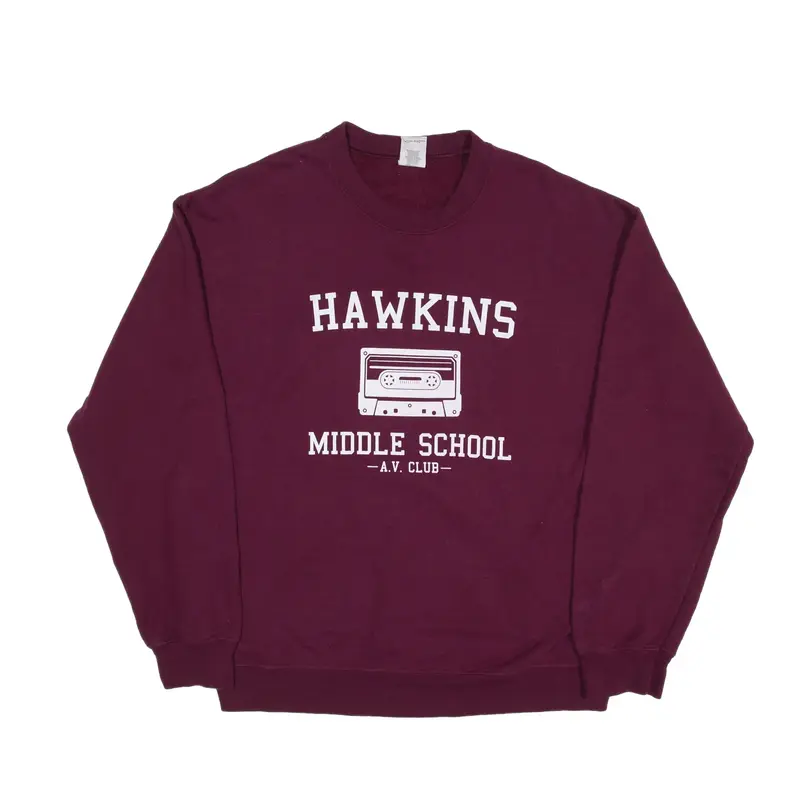 GILDAN Hawkins Middle School Sweatshirt Maroon Mens M