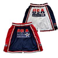 2025 Basketball shorts Four pockets 1992 USA Dream Team Cheap and High Quality Sewing embroidery covered court Beach Pants Ou...