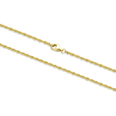 14K Gold Rope Chain Necklace