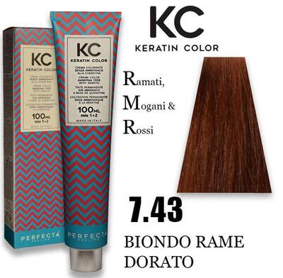 Kc Crema Colorante Alla Cheratina 100 Ml 7,43