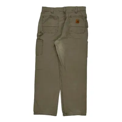 Carhartt Carpenter Trousers - 38? Waist Khaki Cotton
