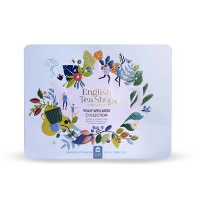 English tea shop Gift Set Your Wellness Blue BIO in a tin box of 36 bags