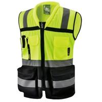 Class II High Visibility Yellow Reflective Safety Vest in various colors / Two Tone Safety vest with back Mesh Fabric SEE SIZ...