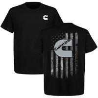 Cummin American Flag Men 2-Sided Shirt Car Parts Shirt For Car Enthusiast Casual Cotton Top