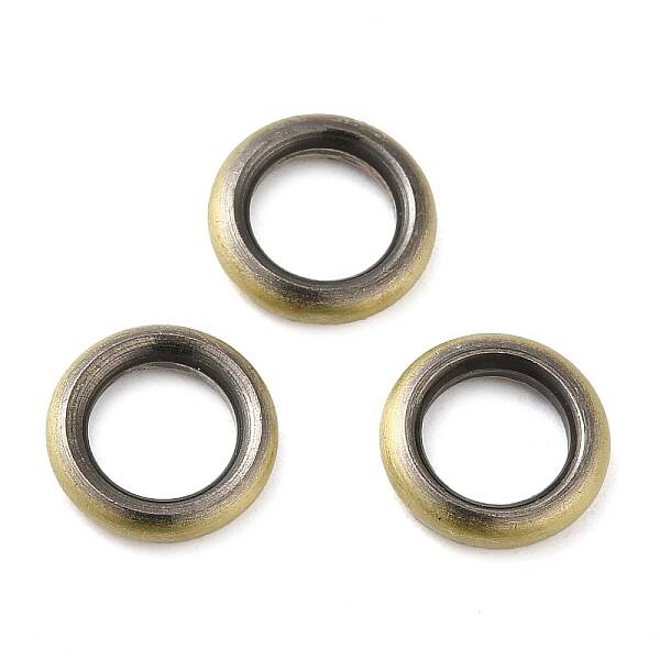 Tibetan Style Rack Plating Brass Linking Rings