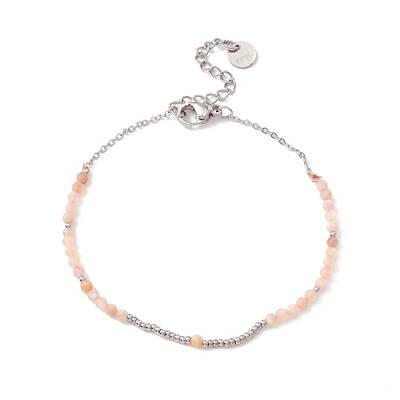 Round Glass Beaded Bracelet for Women