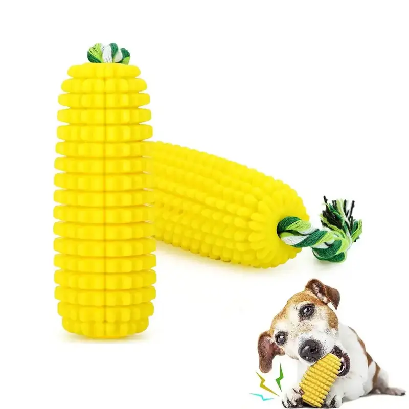 Corn Design Dog Chew Toy, 1 Count Bite Resistant Pet Teething Toy, Dog & Cat Supplies