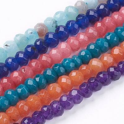 Natural White Jade Bead Strands