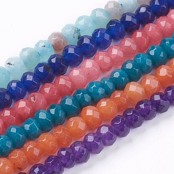Natural White Jade Bead Strands