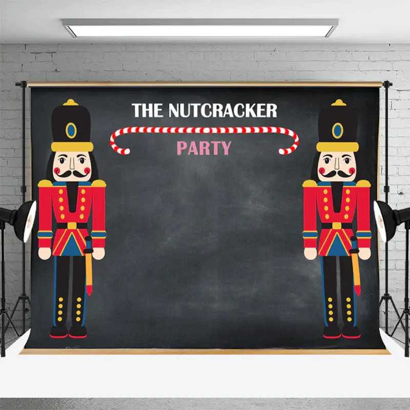 The Nutcracker Party Blackboard Christmas Backdrop - Aperturee