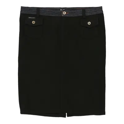 Dolce & Gabbana Pencil Skirt - 38W UK 18 Black Wool Blend | Size: UK 18