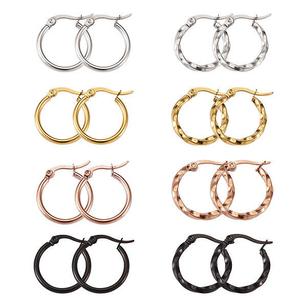 Stainless Steel Hoop Earrings