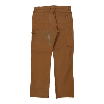 Dickies Carpenter Trousers - 37W 34L Brown Cotton
