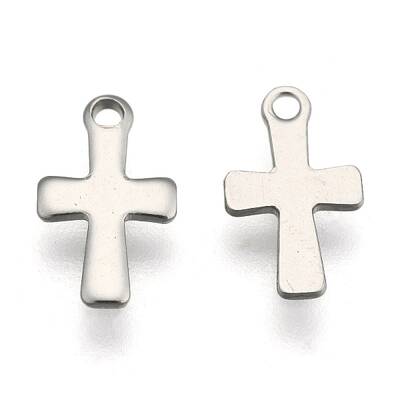 Non-Tarnish 304 Stainless Steel Tiny Cross Charms