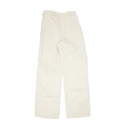 Workwear Trousers Cream Regular Straight Womens W26 L32
