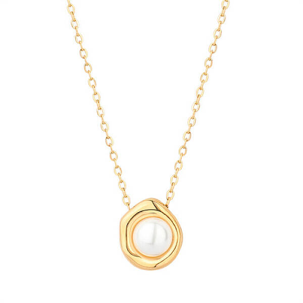 Stainless Steel Nuggest Pendant Necklace