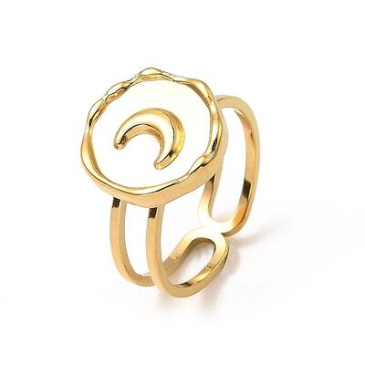 304 Stainless Steel Open Cuff Pad Ring Settings