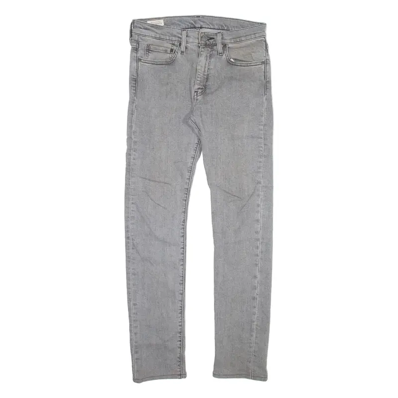 LEVI'S 519 BIG E Jeans Mens Grey Slim Skinny Stone Wash W29 L30