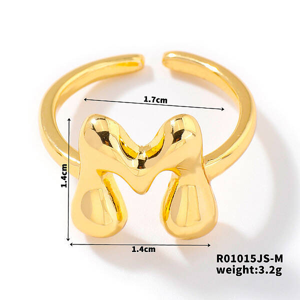 Fashionable Letter Brass Open Cuff for Women