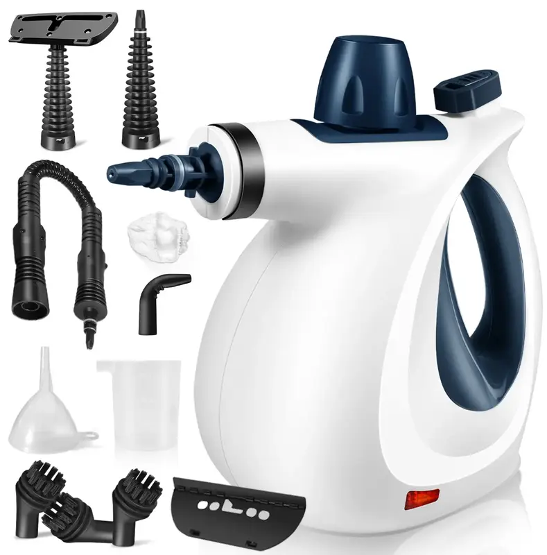 Handheld Pressurized Steam Cleaner with 11-Piece Accessory Set, Multi-Surface Steamer for Cleaning, All Natural Steam Cleaner...