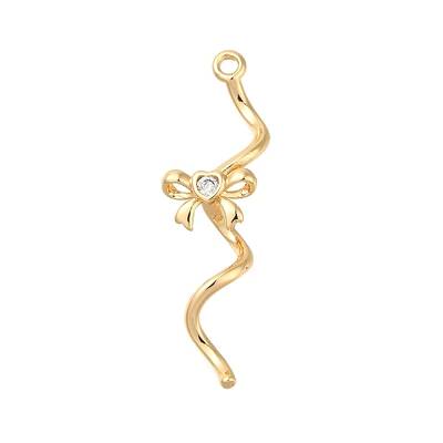 Brass Micro Pave Cubic Zirconia Pendants