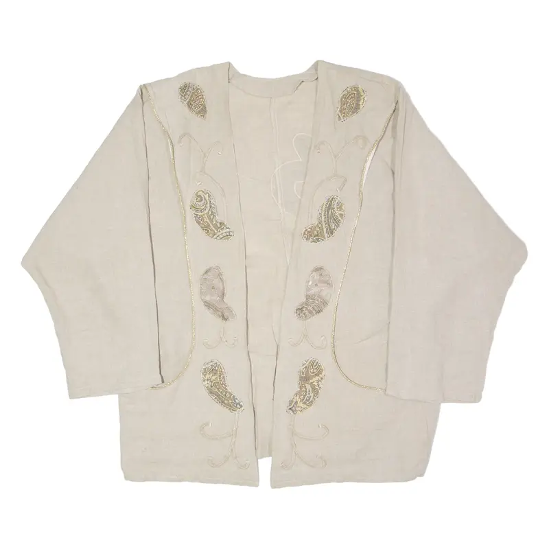 Mens Coat Beige Paisley ONE SIZE