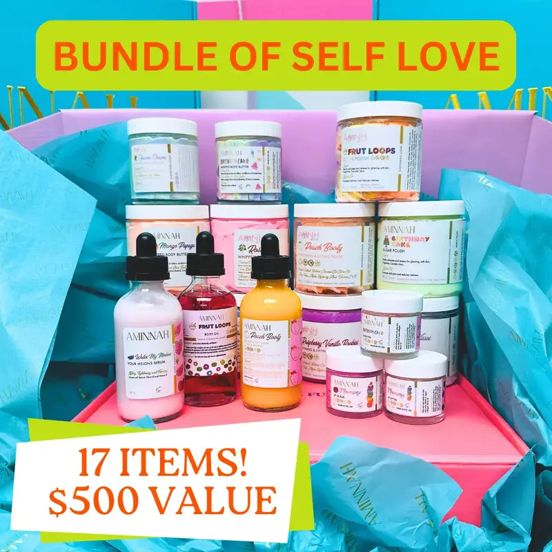 BUNDLE OF SELF LOVE Skincare Box - 17 Care Products for Hydration, Nourishment & Glowing Skin in Delightful Scents and Textur...