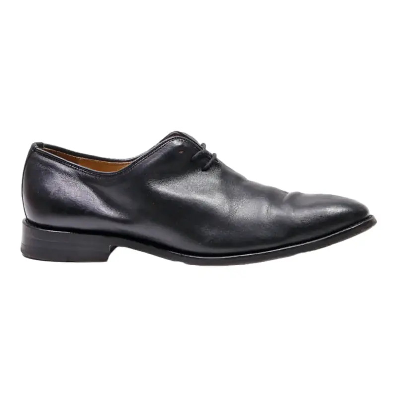 E.J.C Oxford Shoes Black Leather Mens UK 9