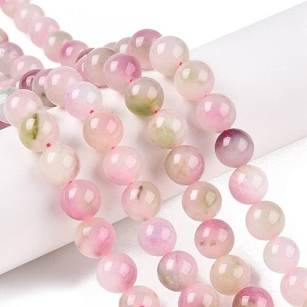 Dyed Natural White Jade Beads Strands