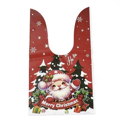 Christmas Theme Rabbit Shaped Candy Plastic Bags