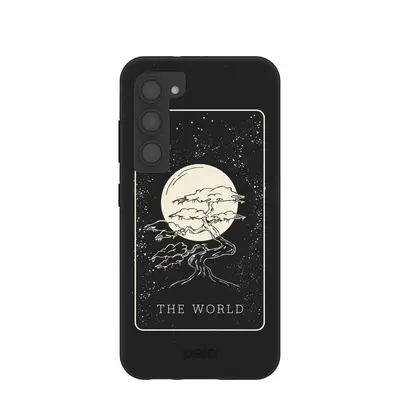 Black The World Samsung Galaxy S23 Case