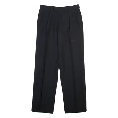 Mens Trousers Black Regular Straight W28 L30