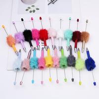 7 Pens Fuzzy Beadable Pens WHOLESALE BULK Beaded Ballpoint Pen 1.0mm Medium Suitable for DIY with Beads and Focals Ships from...