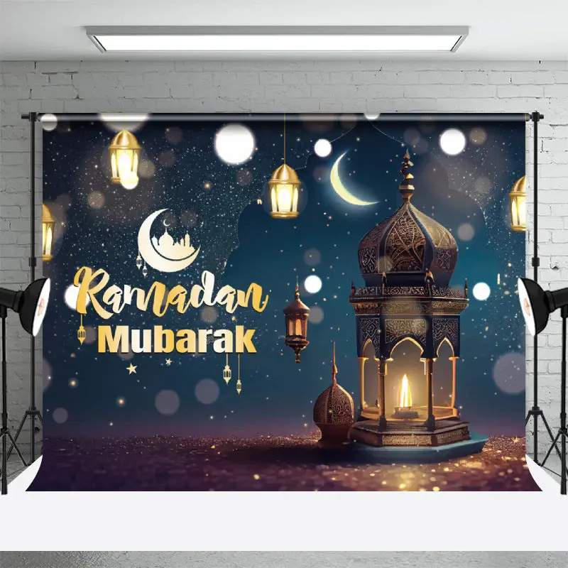Moon Bokeh Light Moslem Ramadan Mubarak Backdrop - Aperturee