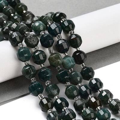 Natural Moss Agate Beads Strands