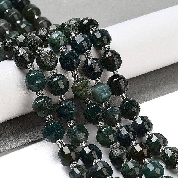 Natural Moss Agate Beads Strands