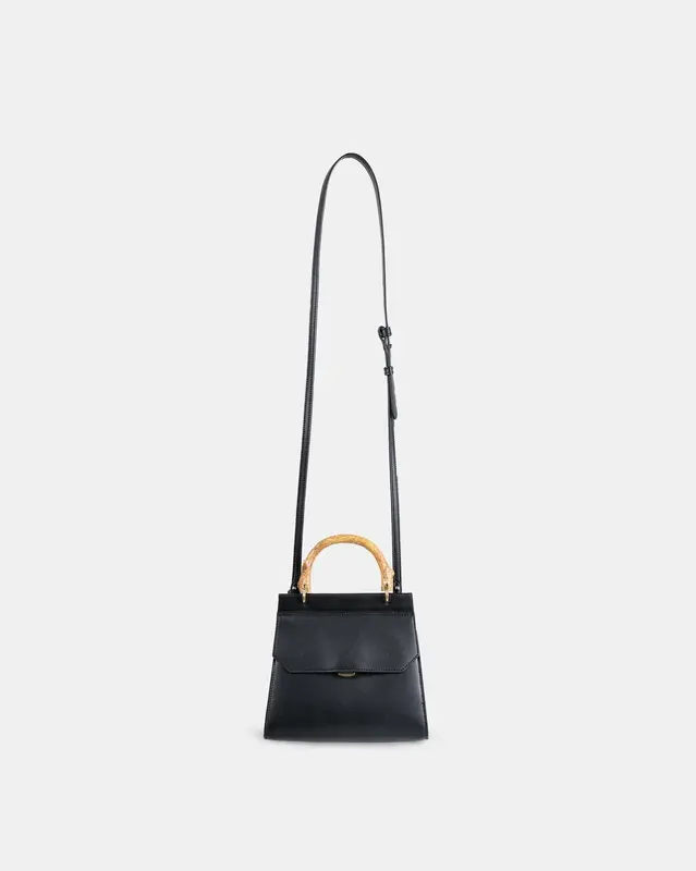 ?? Mini Fir Corn Leather Bag | Color: Black