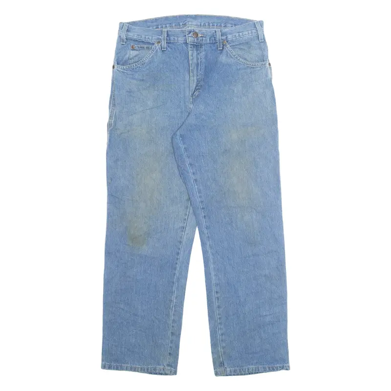 CARHARTT Carpenter Cargo Mens Jeans Blue Loose Straight W32 L30