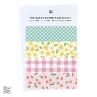 The Background Collection | Series 003 | “Spring Patterns + Textures” | Full Sheet Sticker Collage Adhesive | Scrapbookin...
