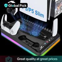 Charging Base Cooling Bracket for PS5 Controller, Vertical Stand Cooling Fan, Cooling & Charging Station for PlayStation 5 ...