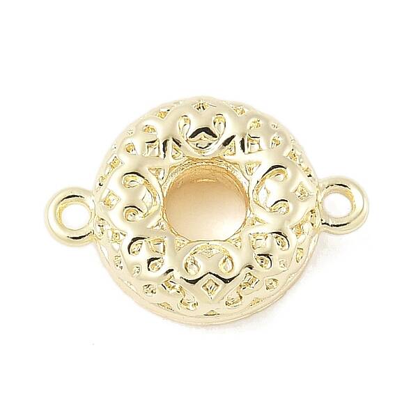 Brass Textured Connector Charms
