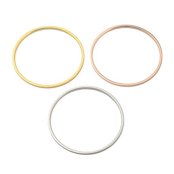 3Pcs 304 Stainless Steel Polishing Plain Bangles Kit