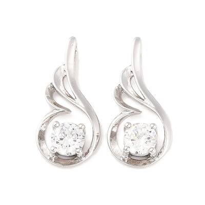 Wing Real Platinum Plated Brass Cubic Zirconia Pendants