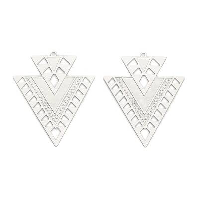 304 Stainless Steel Etched Metal Embellishments Pendants